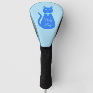 Couvre-club De Golf Cute Blue Baby Boy Chat Personnalisé
