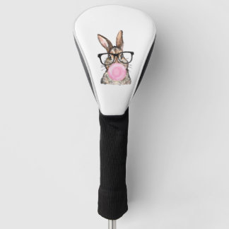 Couvre-club De Golf Cute Bunny Glasses Bubblegum Easter Day Girls Kids
