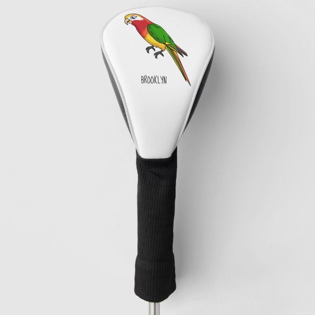 Couvre-club De Golf Cute happy parrot (Devant)