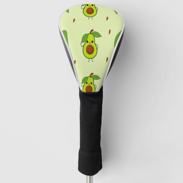 Couvre-club De Golf Cute kawaii avocado (Devant)