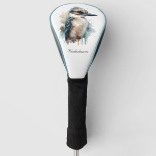 Couvre-club De Golf Cute Kookaburra sur une branche peinte en aquarell