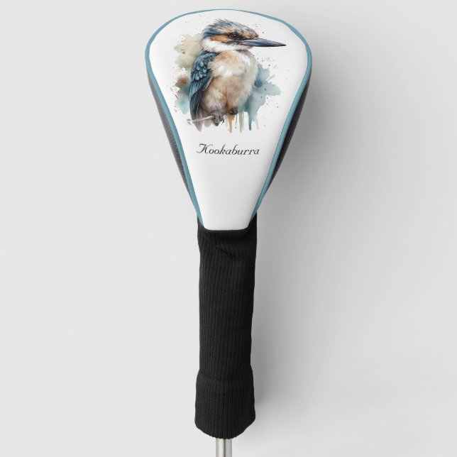 Couvre-club De Golf Cute Kookaburra sur une branche, personnalisé (Devant)