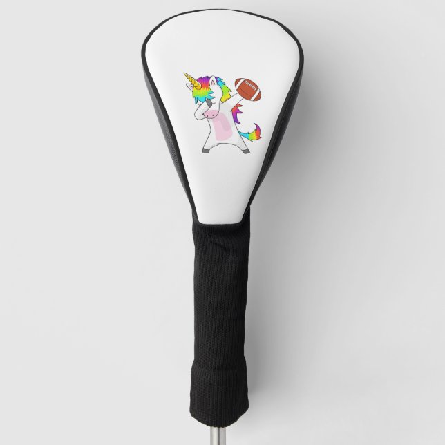 Couvre-club De Golf Dabbing Unicorn Football (Devant)