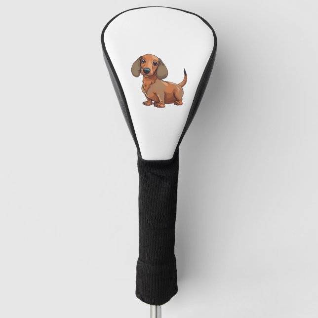 Couvre-club De Golf Dachshund Chien mignonne (Devant)