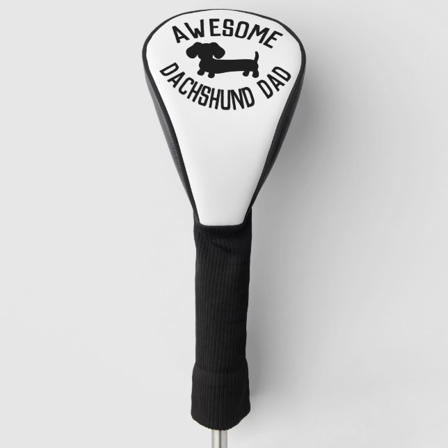 Couvre-club De Golf Dachshund Papa Golfer Cadeau Awesome Wiener Chien  (Devant)