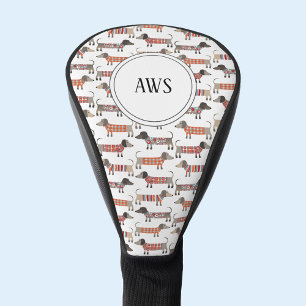 Couvre-club De Golf Dachshund Wiener Saucisse Chien Monogramme