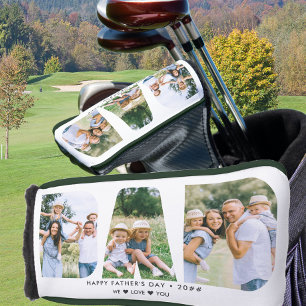 Couvre-club De Golf DAD Letter Cutout Photo Collage de photos Texte pe