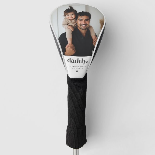 Couvre-club De Golf Daddy Heart - Photo de première Fête des pères (Devant)