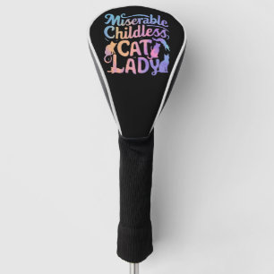 Couvre-club De Golf Dame de chat misérable sans enfants