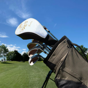 Couvre-club De Golf Dauphin d'or Couvercle de tête de golf personnalis