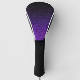 Couvre-club De Golf Dégradé de Parties scintillant noire et violette