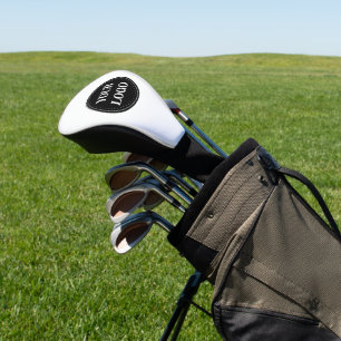 Couvre-club De Golf Design de code QR noir élégant   Marque élégante