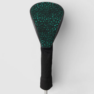 Couvre-club De Golf Design turquoise et Gold Leopard Series 4
