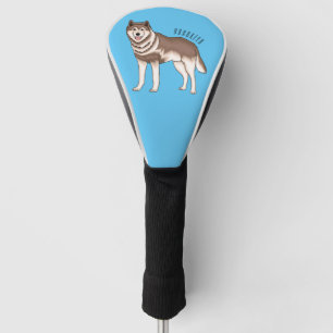Couvre-club De Golf dessin humoristique sibérien husky