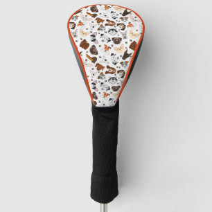 Couvre-club De Golf Différents chiens de races motif