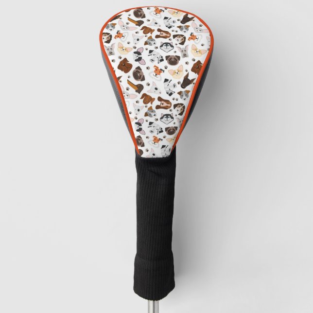 Couvre-club De Golf Différents chiens de races motif (Devant)