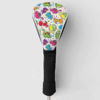 Couvre-club De Golf Dinosaure coloré Motif sans joint, Dinosaur Seaml