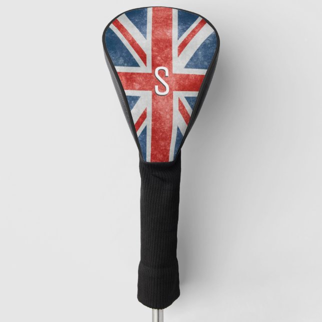Couvre-club De Golf Distressed Drapeau britannique monogramme (Devant)