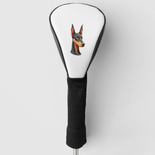 Couvre-club De Golf Doberman de l'oreille naturelle