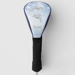Couvre-club De Golf Dolphins Blue Parties scintillant Girl Monogramme 