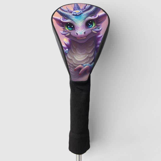Couvre-club De Golf Dragon fille bleue (Devant)
