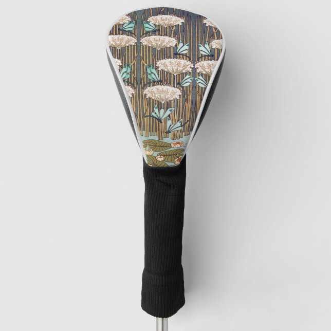 Couvre-club De Golf Dragonflies Water Lilies Marais Art Nouveau (Devant)