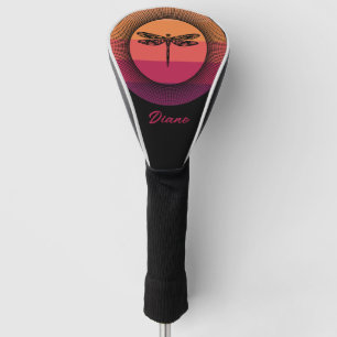 Couvre-club De Golf Dragonfly in Retro Sunset avec nom