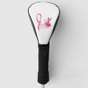 Couvre-club De Golf Dragonfly rose Ruban Sensibilisation au cancer du