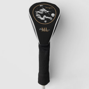 Couvre-club De Golf Dragons & Crystal Dragon Lore /monogrammed Dragon