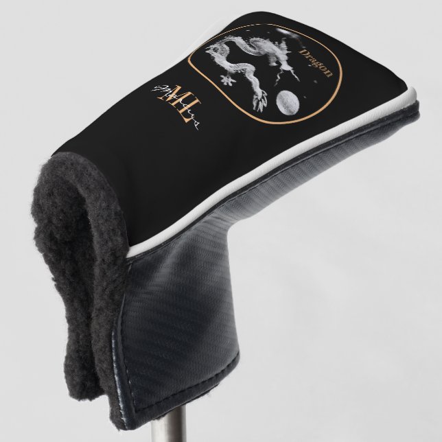 Couvre-club De Golf Dragons & Crystal Dragon Lore /monogrammed Dragon  (Devant 3/4)