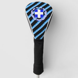 Couvre-club De Golf Drapeau à rayures grecques
