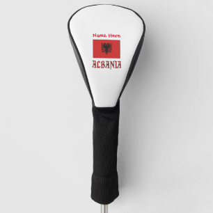 Couvre-club De Golf Drapeau albanais d'Albanie personnalisé rouge