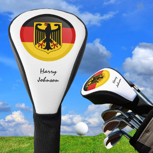 Couvre-club De Golf Drapeau Allemand & Clubs De Golf Monogrammes Couve