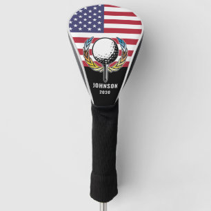 Couvre-club De Golf Drapeau Américain minimaliste Design