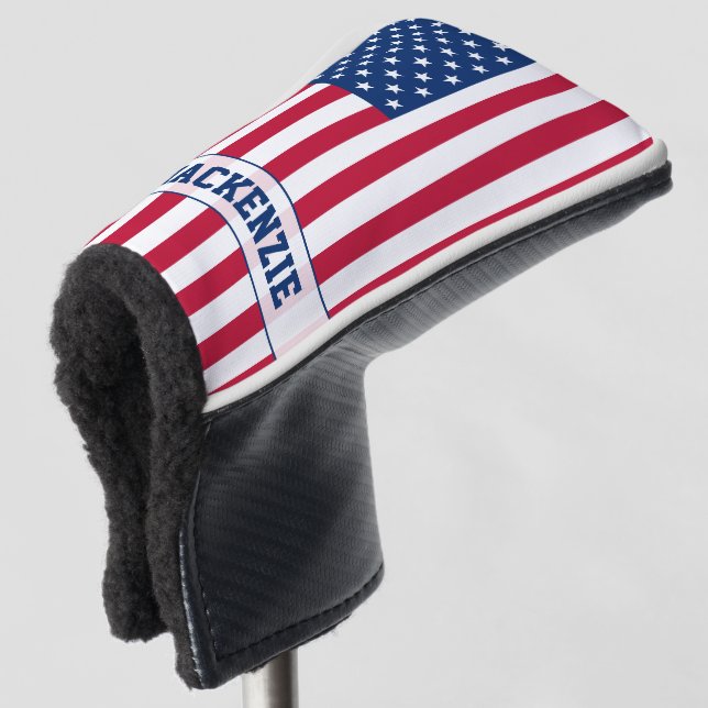 Couvre-club De Golf Drapeau américain personnalisé Stars et bandes (Devant 3/4)