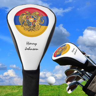 Couvre-club De Golf Drapeau arménien & Clubs de Golf Monogrammes Couv