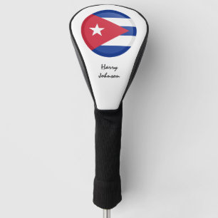 Couvre-club De Golf Drapeau Cubain Et Clubs De Golf Monogrammes Couver