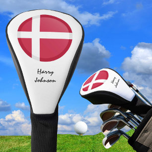 Couvre-club De Golf Drapeau danois & Clubs de Golf Monogrammes Couvre