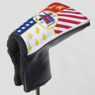 Couvre-club De Golf Drapeau de Detroit, Michigan