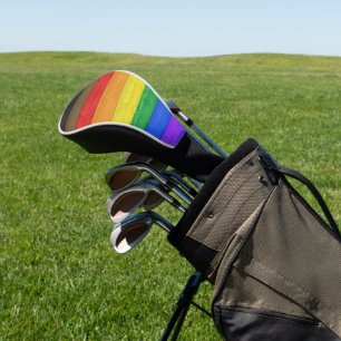 Couvre-club De Golf Drapeau de fierté gay inclusif de SlipperyJoe text