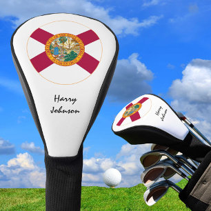 Couvre-club De Golf Drapeau de Floride & Clubs de Golf Monogrammes Cou