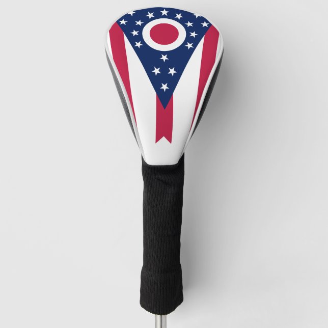 Couvre-club De Golf Drapeau de l'Ohio patriotique (Devant)
