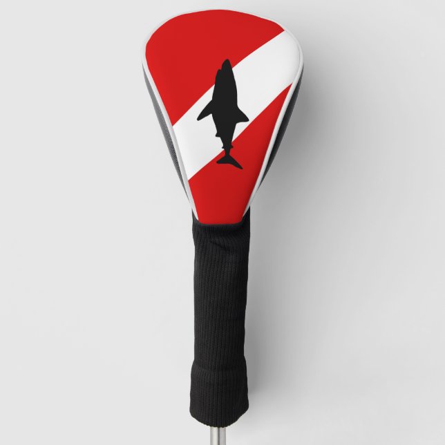 Couvre-club De Golf Drapeau de plongée : Requin (Devant)
