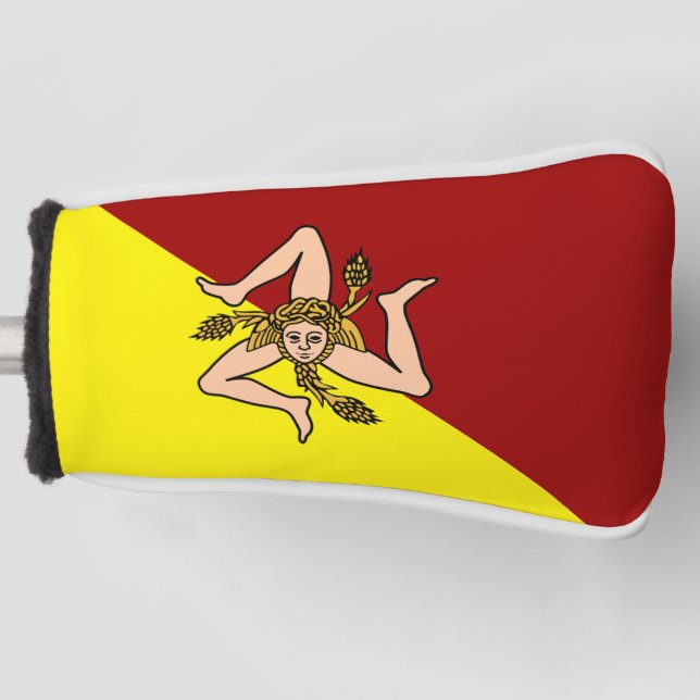 Couvre-club De Golf Drapeau de Sicile (Italie) (Devant)