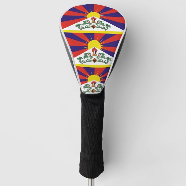 Couvre-club De Golf Drapeau du Tibet - Drapeau du lion des neiges (Devant)