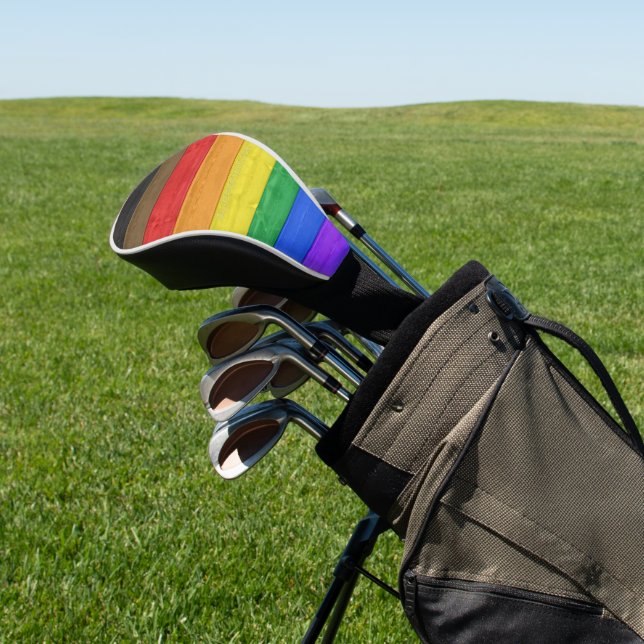 Couvre-club De Golf Drapeau gay pride inclusif SlipperyJoe ru texturé (In Situ)