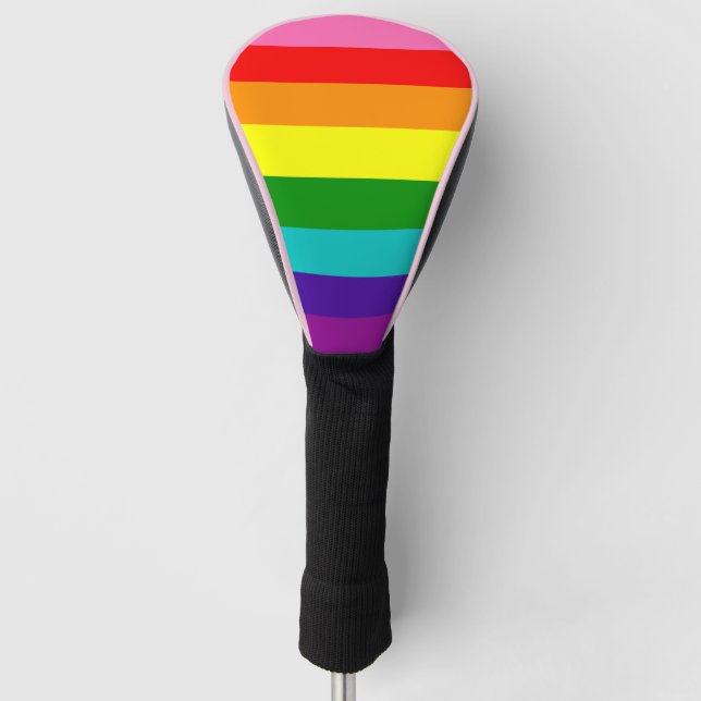 Couvre-club De Golf drapeau gay Rainbow LGBT Golf Head Cover (Devant)
