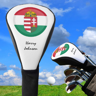 Couvre-club De Golf Drapeau hongrois, Emblème & Golf monogramme