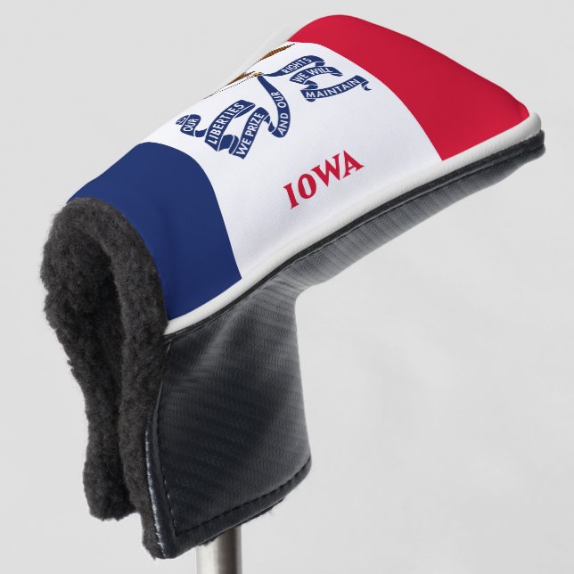 Couvre-club De Golf Drapeau Iowa (Devant 3/4)