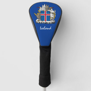 Couvre-club De Golf Drapeau islandais & Golf Sports islandais Couvertu